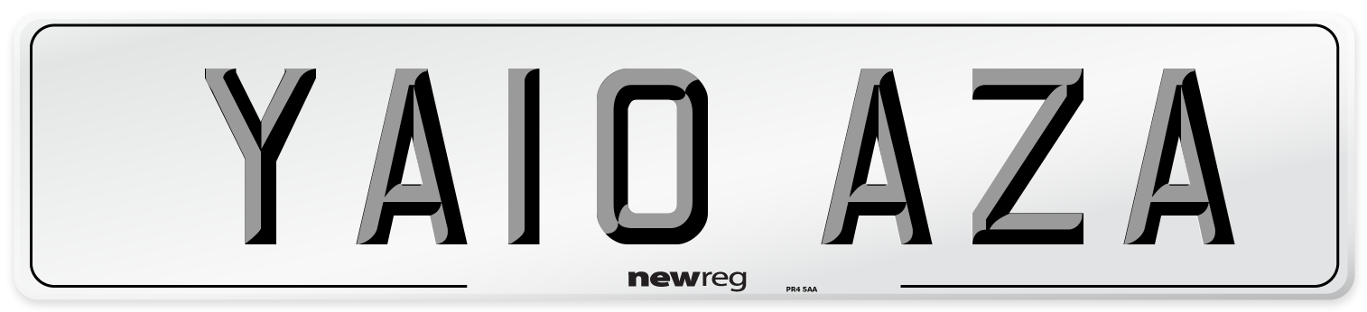 YA10 AZA Number Plate from New Reg
